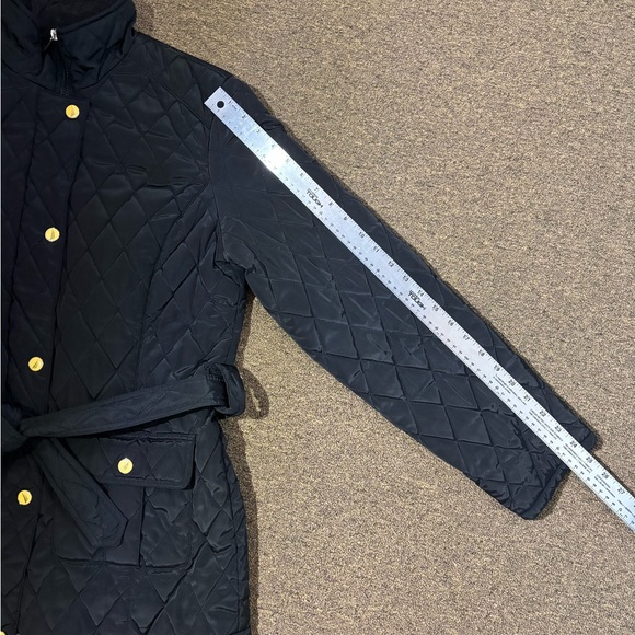 Black QUILTED Jacket – Early 2000s Y2K -Medium-Equestrian English Country Side - Picture 8 of 10